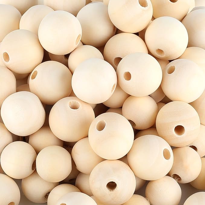 Perles en bois (x10) plusieurs tailles au choix