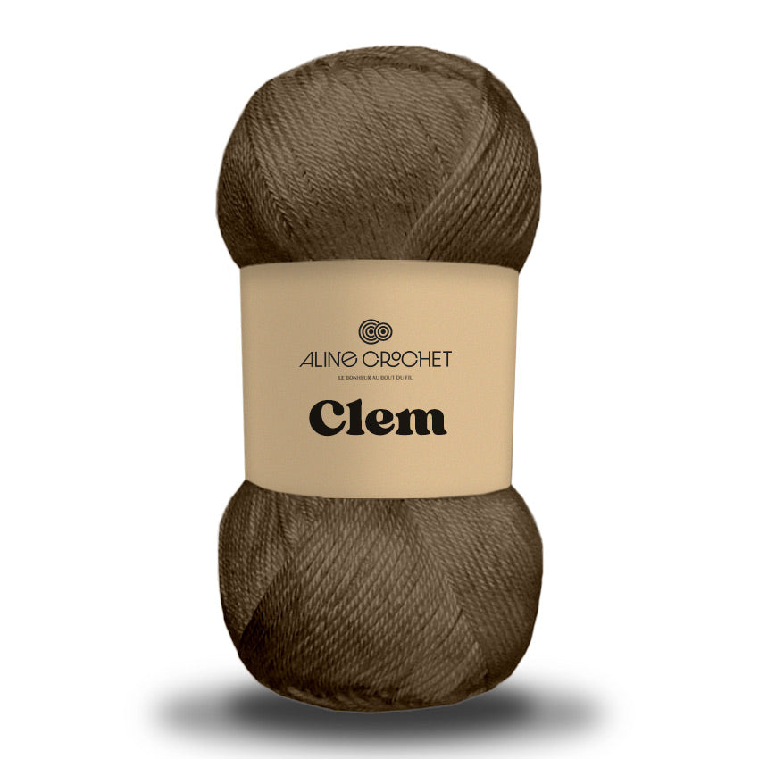 CLEM 100g -Coton égyptien 100% mercerisé