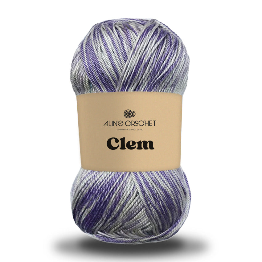 CLEM 100g -Coton égyptien 100% mercerisé