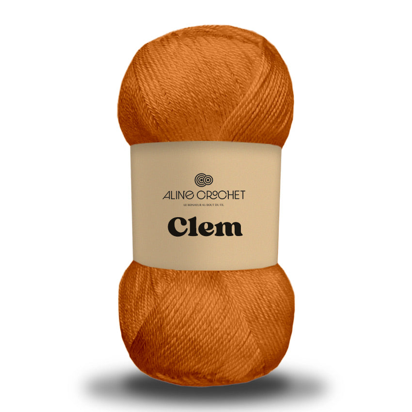 CLEM 100g -Coton égyptien 100% mercerisé