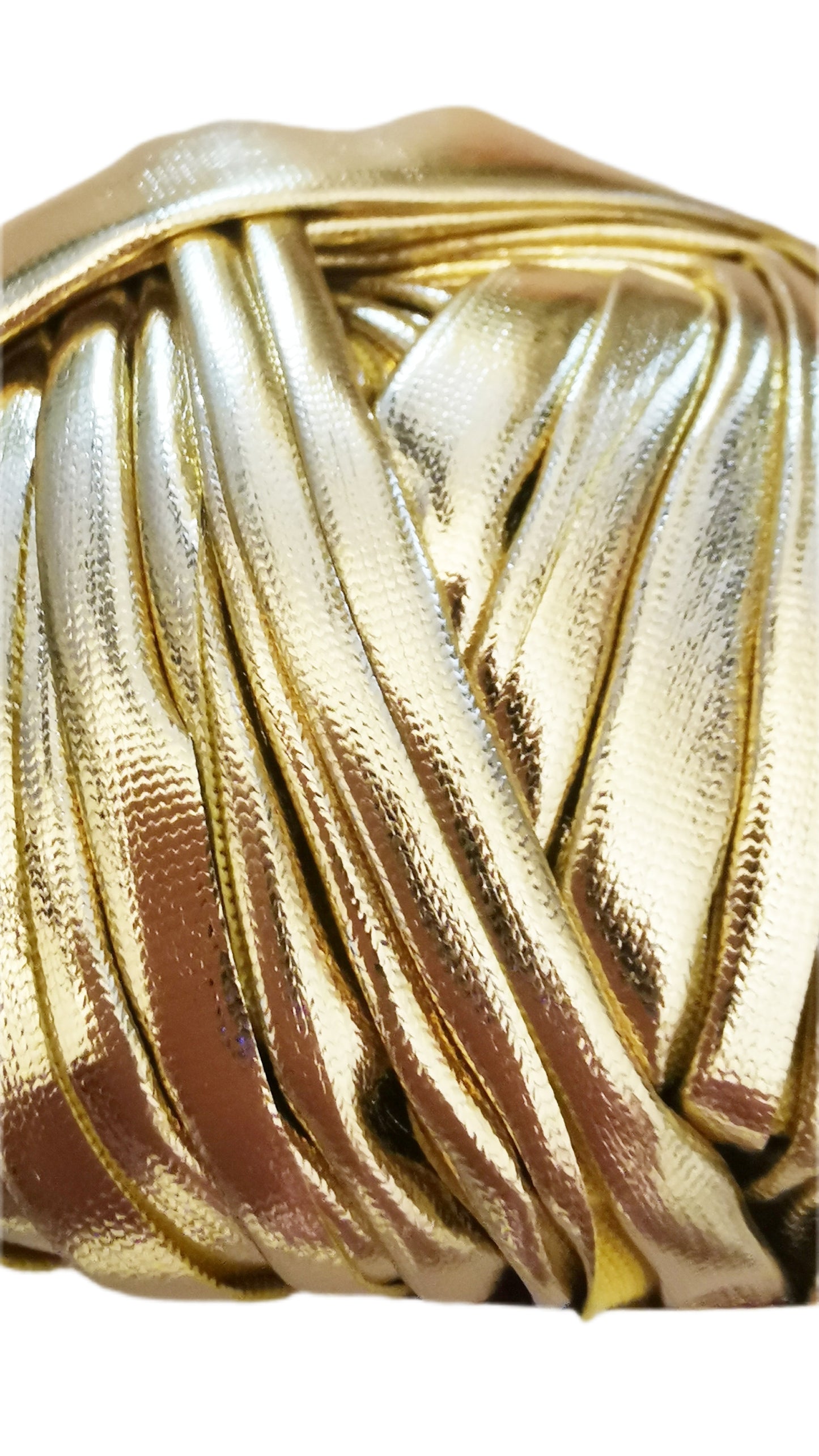 Trapilho Ruban à Crocheter Or Brillant – Polyester Premium pour Décoration & Loisirs Créatifs