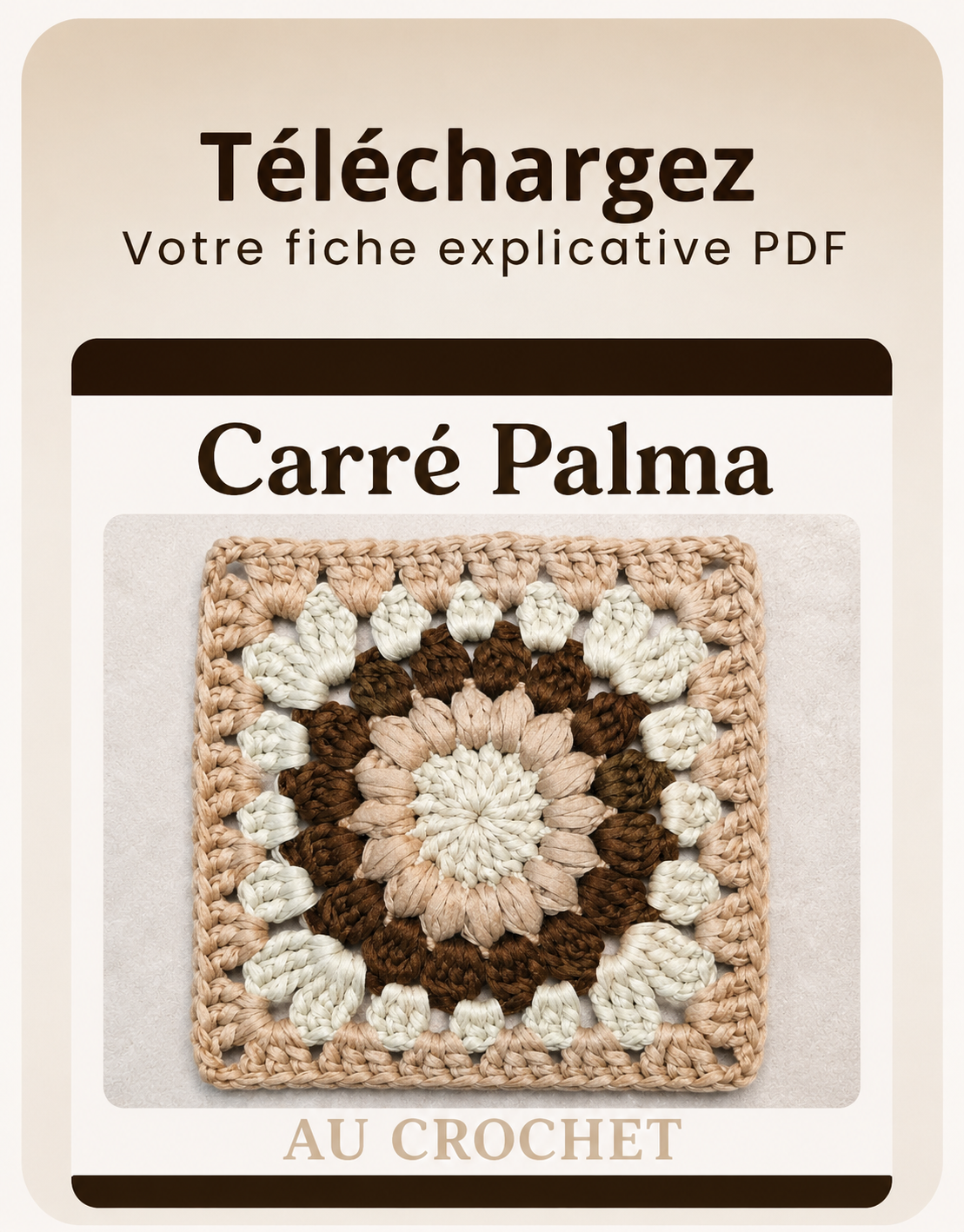 PATRON PDF Carré PALMA au crochet