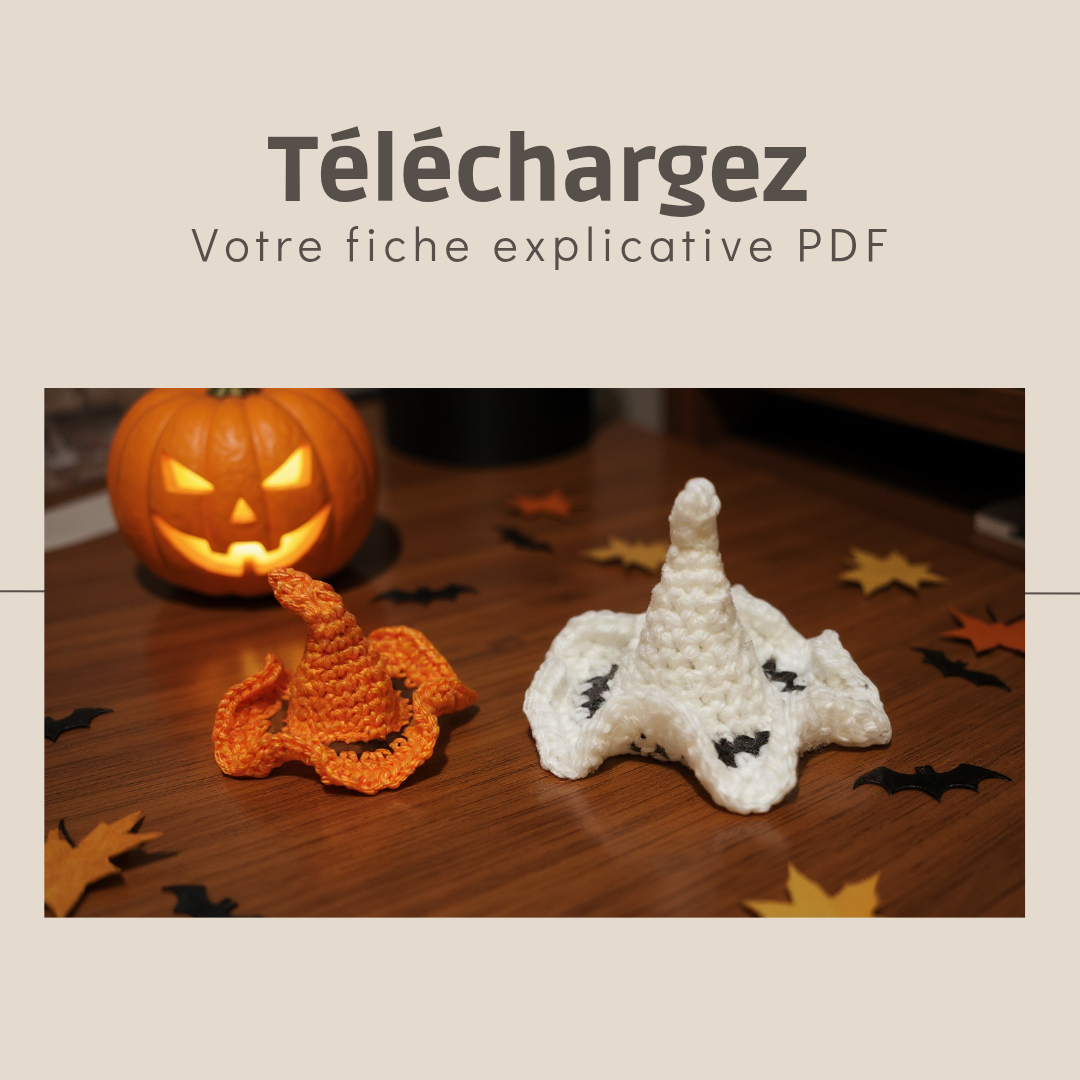 Patron PDF Crochet – Chapeau de Sorcière Miniature | Tutoriel DIY Halloween