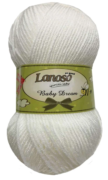 Laine BABY DREAM 100g - 100% acrylique spécial anti-boulochage