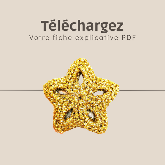 PATRON PDF crochet / ETOILE- Patron Facile pour Décorations de Noël