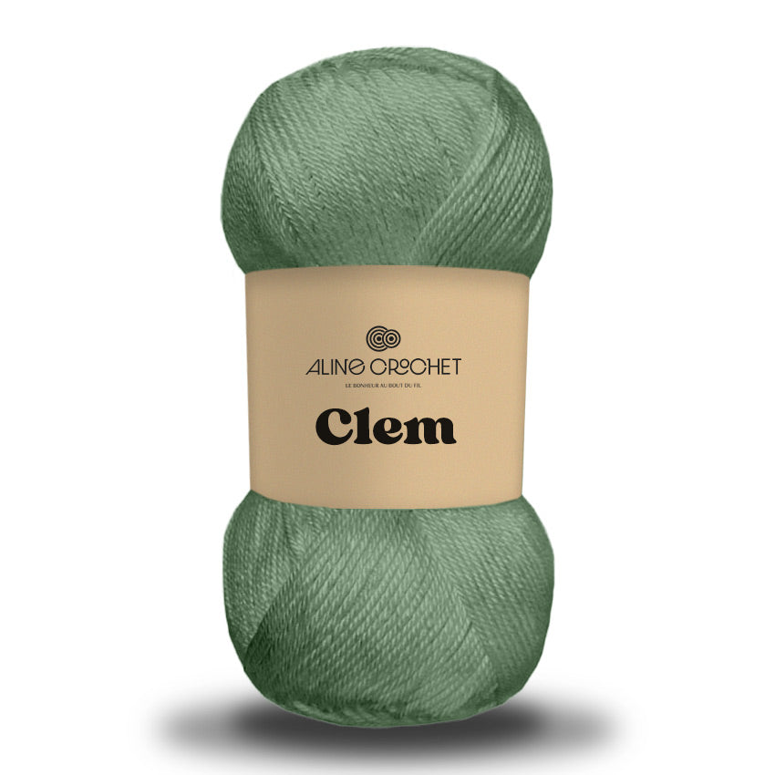 CLEM 100g -Coton égyptien 100% mercerisé