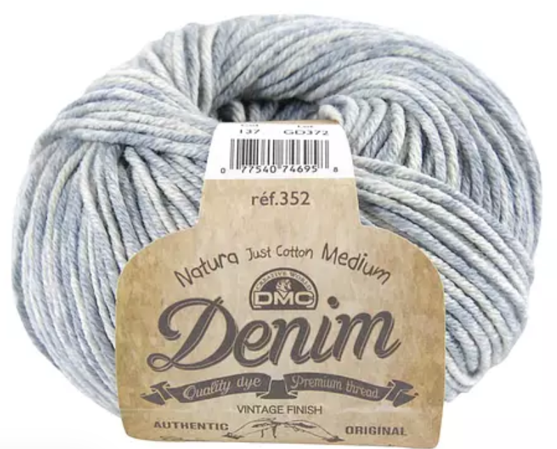 Coton Natura Denim DMC – Fil coton effet denim pour crochet et tricot