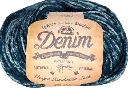 Coton Natura Denim DMC – Fil coton effet denim pour crochet et tricot