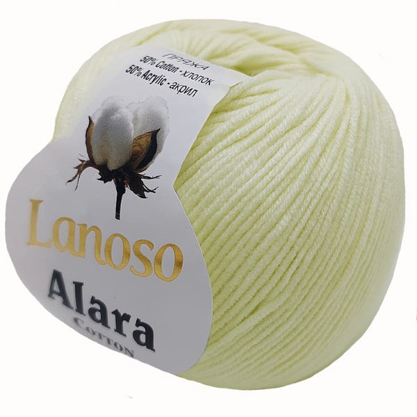 Laine ALARA 50g - 50% coton Gizza, 50% acrylique