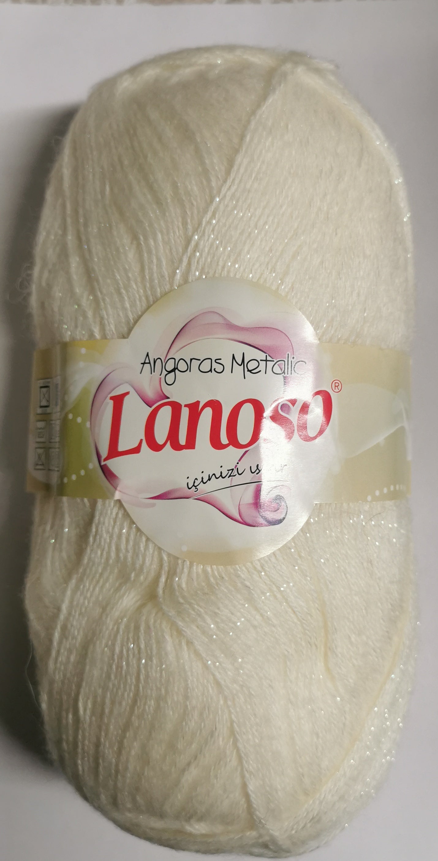 Laine ANGORAS METALIC 100g - 40% mohair, 52% Acrylique, 8% Métallisé