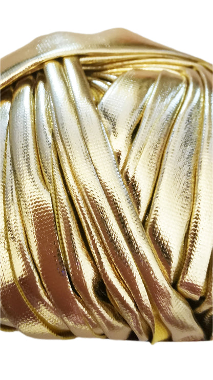 Trapilho Ruban à Crocheter Or Brillant – Polyester Premium pour Décoration & Loisirs Créatifs
