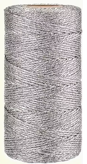 Fil métallisé brillant – Idéal décorations, bijoux & créations de Noël - 100% Polyester