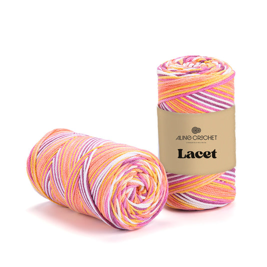 LACET FUN 250g - Coton macramé 80% recyclé, 20% polyester