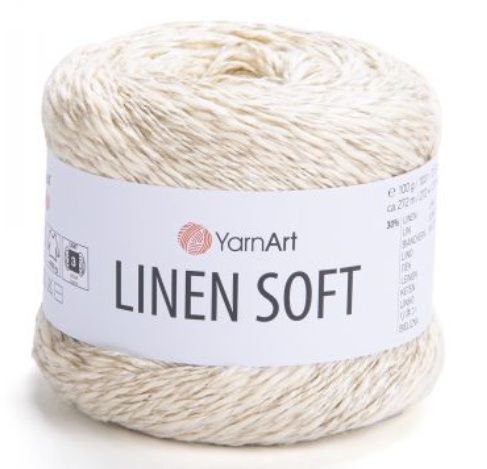 LINEN SOFT 100 g -  30% lin, 36% Viscose , 34% Cotton