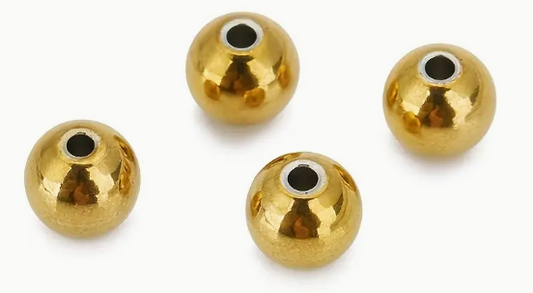 Perles dorées 6mm ( lot de 20 )